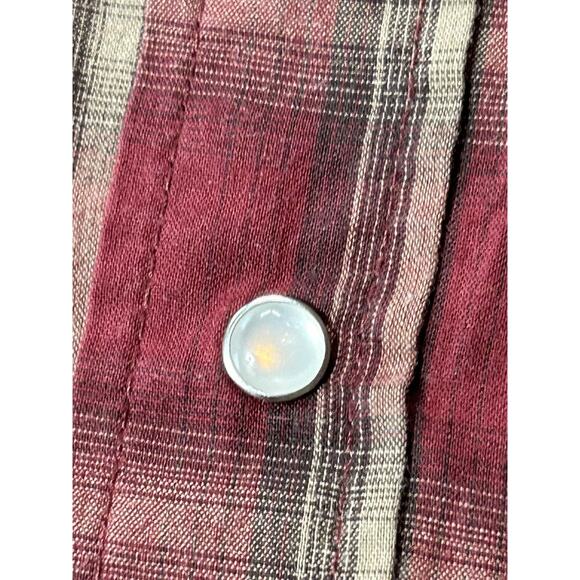 Bit & Bridle Western Shirt Mens Large Pearl Snap Plaid Rancher Long Sleeve - Picture 7 of 11